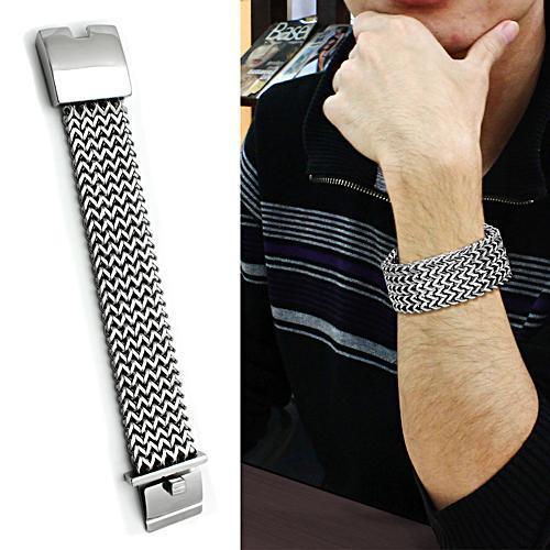 MATK451 - High polished (no plating) Stainless Steel Bracelet with No Stone