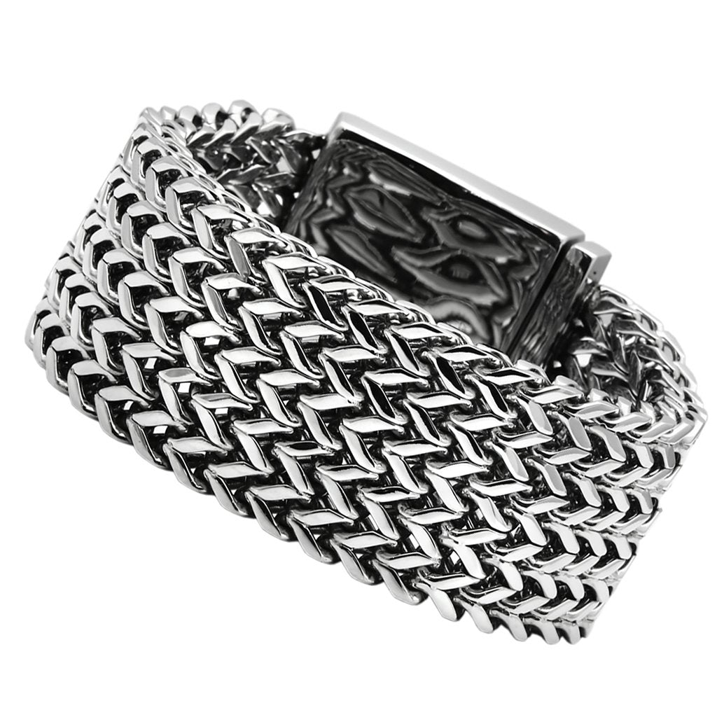 MATK451 - High polished (no plating) Stainless Steel Bracelet with No Stone