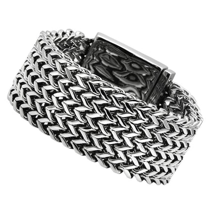 MATK451 - High polished (no plating) Stainless Steel Bracelet with No Stone