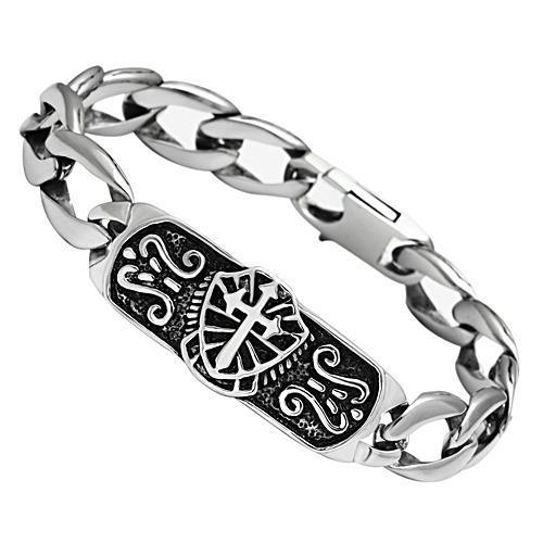 MATK452 - High polished (no plating) Stainless Steel Bracelet with No Stone