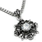 MATK454 - High polished (no plating) Stainless Steel Chain Pendant with AAA Grade CZ  in Clear