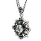 MATK454 - High polished (no plating) Stainless Steel Chain Pendant with AAA Grade CZ  in Clear