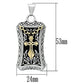 MATK455 - Gold+Rhodium Stainless Steel Chain Pendant with No Stone