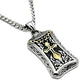 MATK455 - Gold+Rhodium Stainless Steel Chain Pendant with No Stone