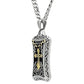 MATK455 - Gold+Rhodium Stainless Steel Chain Pendant with No Stone
