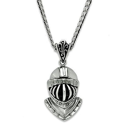 MATK458 - High polished (no plating) Stainless Steel Chain Pendant with No Stone