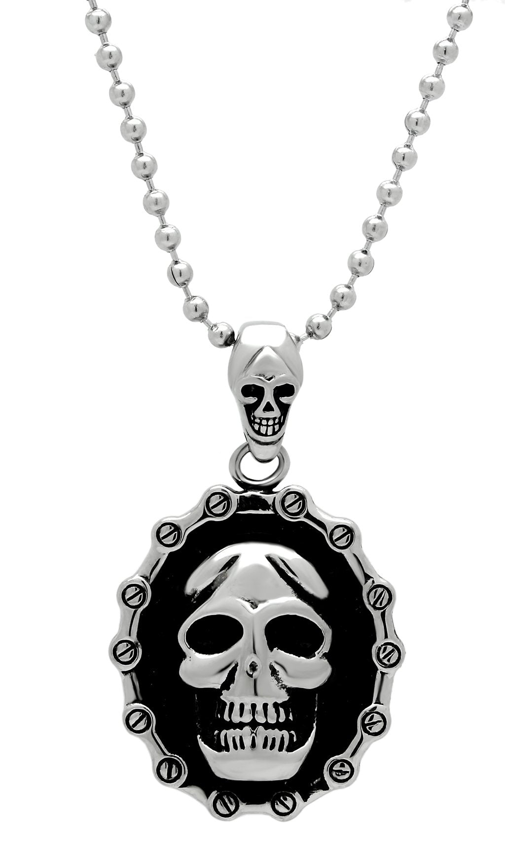 MATK463 - High polished (no plating) Stainless Steel Chain Pendant with No Stone