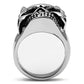 MATK465 - High polished (no plating) Stainless Steel Ring with AAA Grade CZ  in Clear