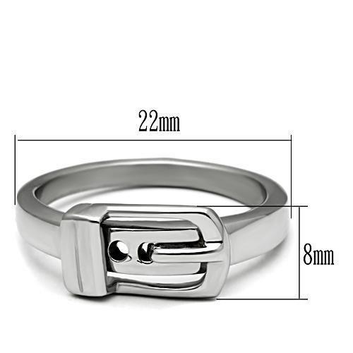 MATK472 - High polished (no plating) Stainless Steel Ring with No Stone
