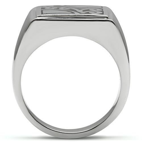 MATK482 - High polished (no plating) Stainless Steel Ring with No Stone