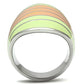 MATK504 - High polished (no plating) Stainless Steel Ring with Epoxy  in Multi Color