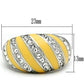 MATK506 - High polished (no plating) Stainless Steel Ring with Top Grade Crystal  in Clear