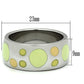 MATK513 - High polished (no plating) Stainless Steel Ring with Epoxy  in Multi Color