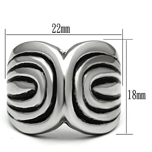 MATK521 - High polished (no plating) Stainless Steel Ring with No Stone