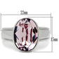 MATK522 - High polished (no plating) Stainless Steel Ring with Top Grade Crystal  in Light Amethyst