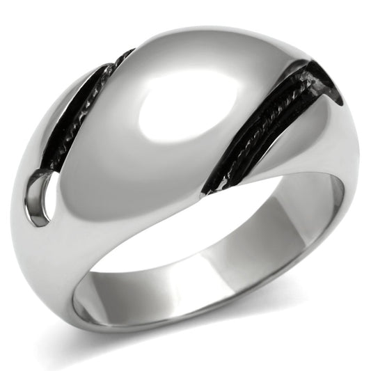 MATK524 - High polished (no plating) Stainless Steel Ring with No Stone