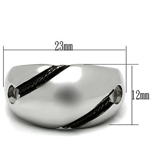 MATK524 - High polished (no plating) Stainless Steel Ring with No Stone