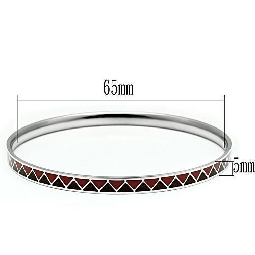 MATK529 - High polished (no plating) Stainless Steel Bangle with Epoxy  in Siam