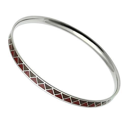 MATK529 - High polished (no plating) Stainless Steel Bangle with Epoxy  in Siam