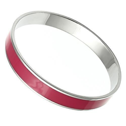 MATK534 - High polished (no plating) Stainless Steel Bangle with Epoxy  in Siam