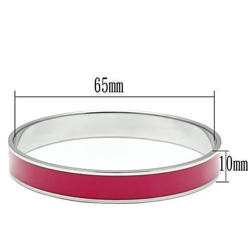 MATK534 - High polished (no plating) Stainless Steel Bangle with Epoxy  in Siam