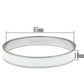 MATK536 - High polished (no plating) Stainless Steel Bangle with Epoxy  in White