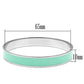 MATK537 - High polished (no plating) Stainless Steel Bangle with Epoxy  in Aquamarine