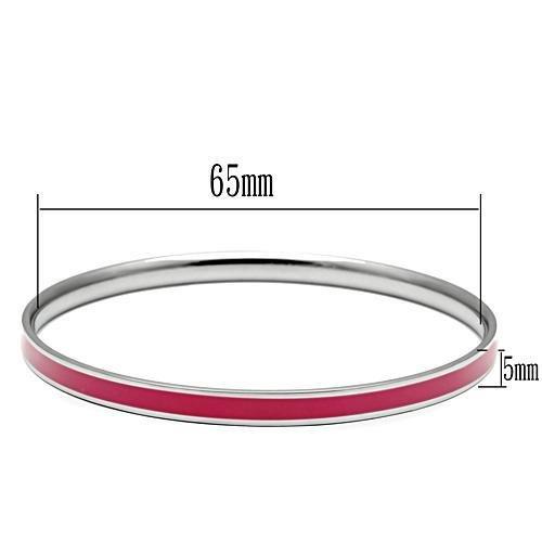 MATK538 - High polished (no plating) Stainless Steel Bangle with Epoxy  in Siam