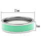MATK542 - High polished (no plating) Stainless Steel Ring with Epoxy  in Aquamarine