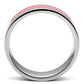 MATK545 - High polished (no plating) Stainless Steel Ring with Epoxy  in Rose