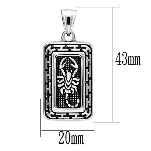 MATK546 - High polished (no plating) Stainless Steel Chain Pendant with No Stone