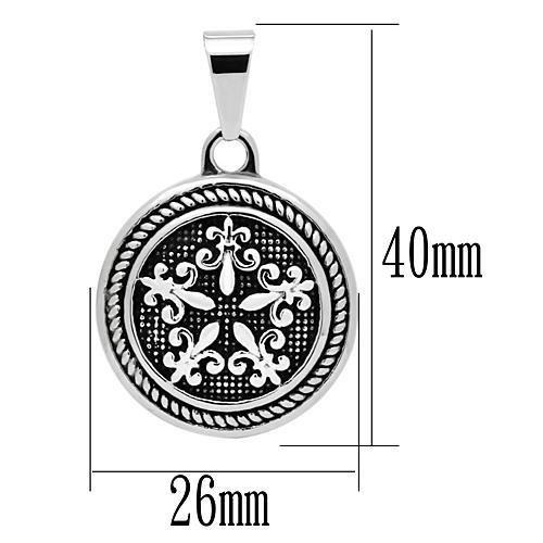 MATK551 - High polished (no plating) Stainless Steel Chain Pendant with No Stone