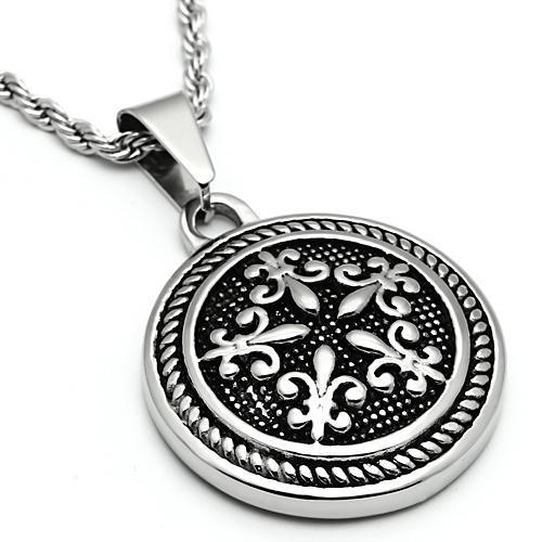 MATK551 - High polished (no plating) Stainless Steel Chain Pendant with No Stone