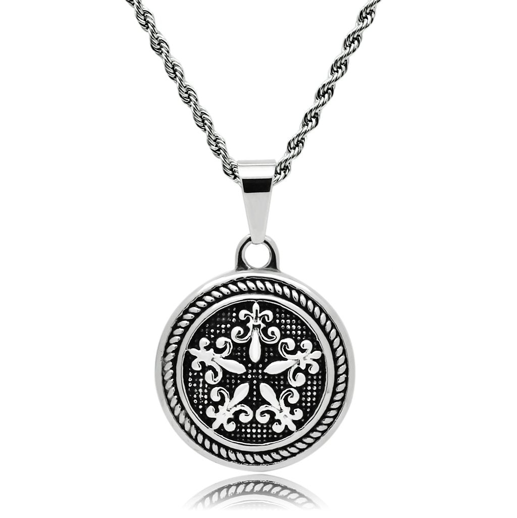 MATK551 - High polished (no plating) Stainless Steel Chain Pendant with No Stone