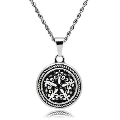 MATK551 - High polished (no plating) Stainless Steel Chain Pendant with No Stone