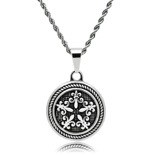 MATK551 - High polished (no plating) Stainless Steel Chain Pendant with No Stone