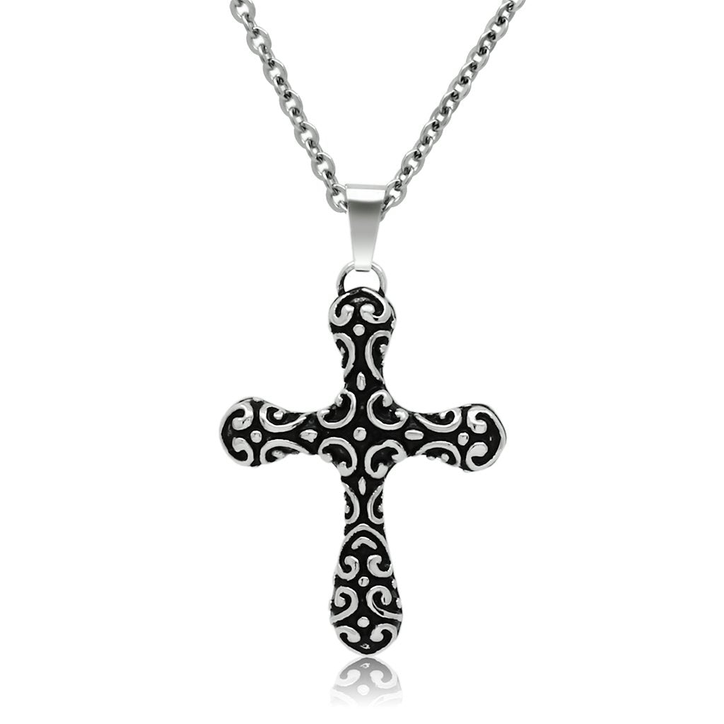 MATK554 - High polished (no plating) Stainless Steel Necklace with No Stone