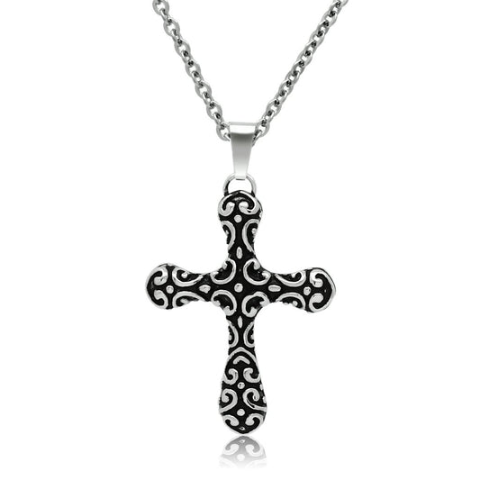 MATK554 - High polished (no plating) Stainless Steel Necklace with No Stone