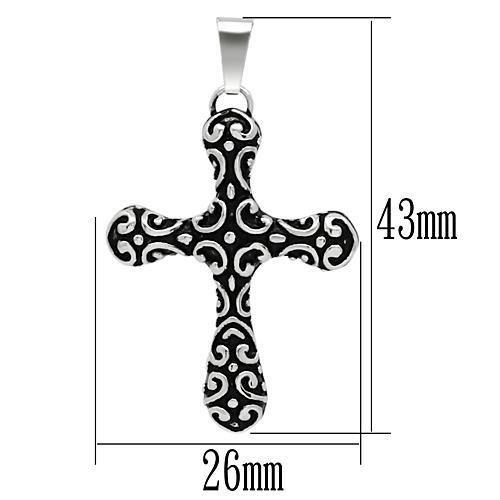 MATK554 - High polished (no plating) Stainless Steel Necklace with No Stone