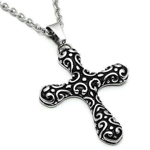 MATK554 - High polished (no plating) Stainless Steel Necklace with No Stone