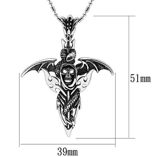 MATK562 - High polished (no plating) Stainless Steel Necklace with No Stone
