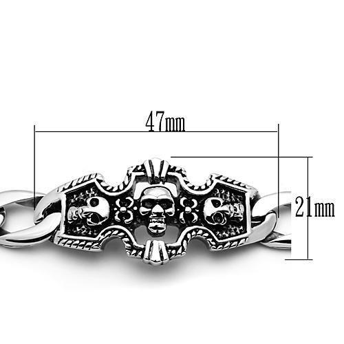 MATK567 - High polished (no plating) Stainless Steel Bracelet with No Stone