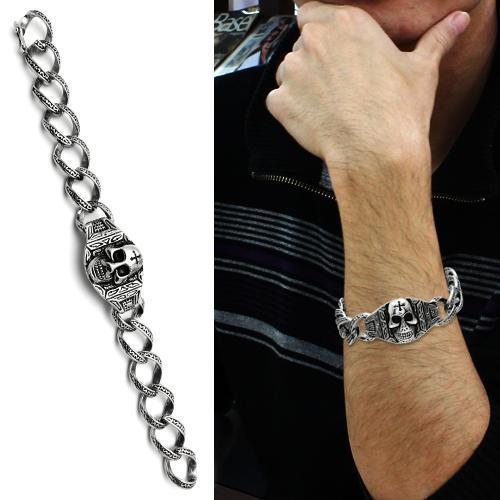 MATK569 - High polished (no plating) Stainless Steel Bracelet with No Stone