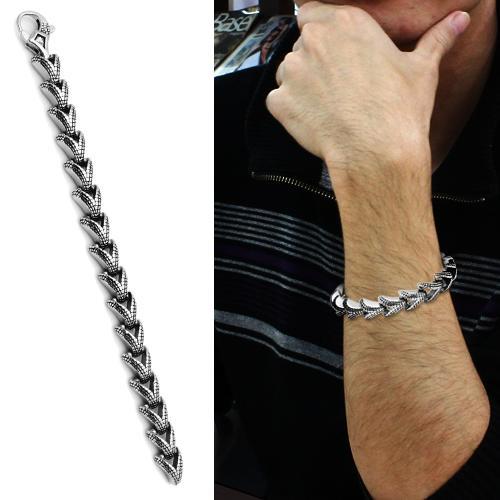 MATK571 - High polished (no plating) Stainless Steel Bracelet with No Stone