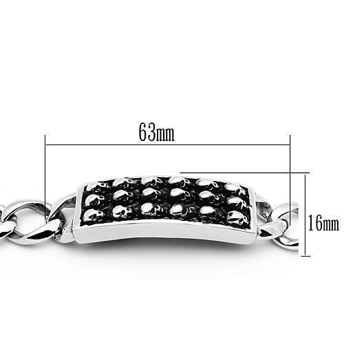 MATK573 - High polished (no plating) Stainless Steel Bracelet with No Stone