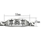 MATK574 - High polished (no plating) Stainless Steel Bracelet with AAA Grade CZ  in Clear
