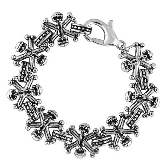 MATK576 - High polished (no plating) Stainless Steel Bracelet with No Stone