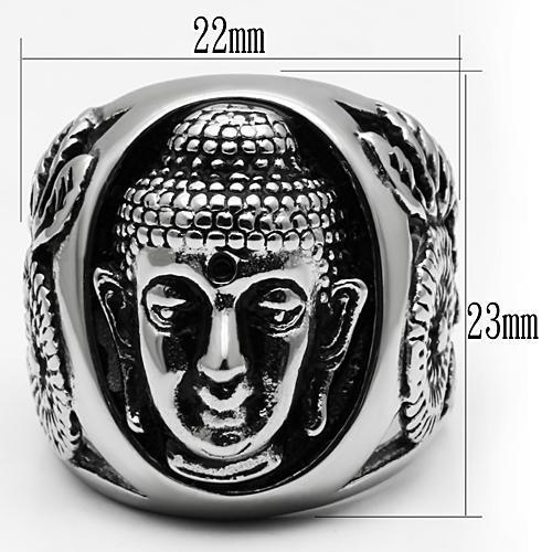 MATK582 - High polished (no plating) Stainless Steel Ring with No Stone