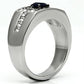 MATK588 High polished (no plating) Stainless Steel Ring with Synthetic in Montana