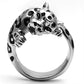 MATK609 - High polished (no plating) Stainless Steel Ring with Top Grade Crystal  in Clear